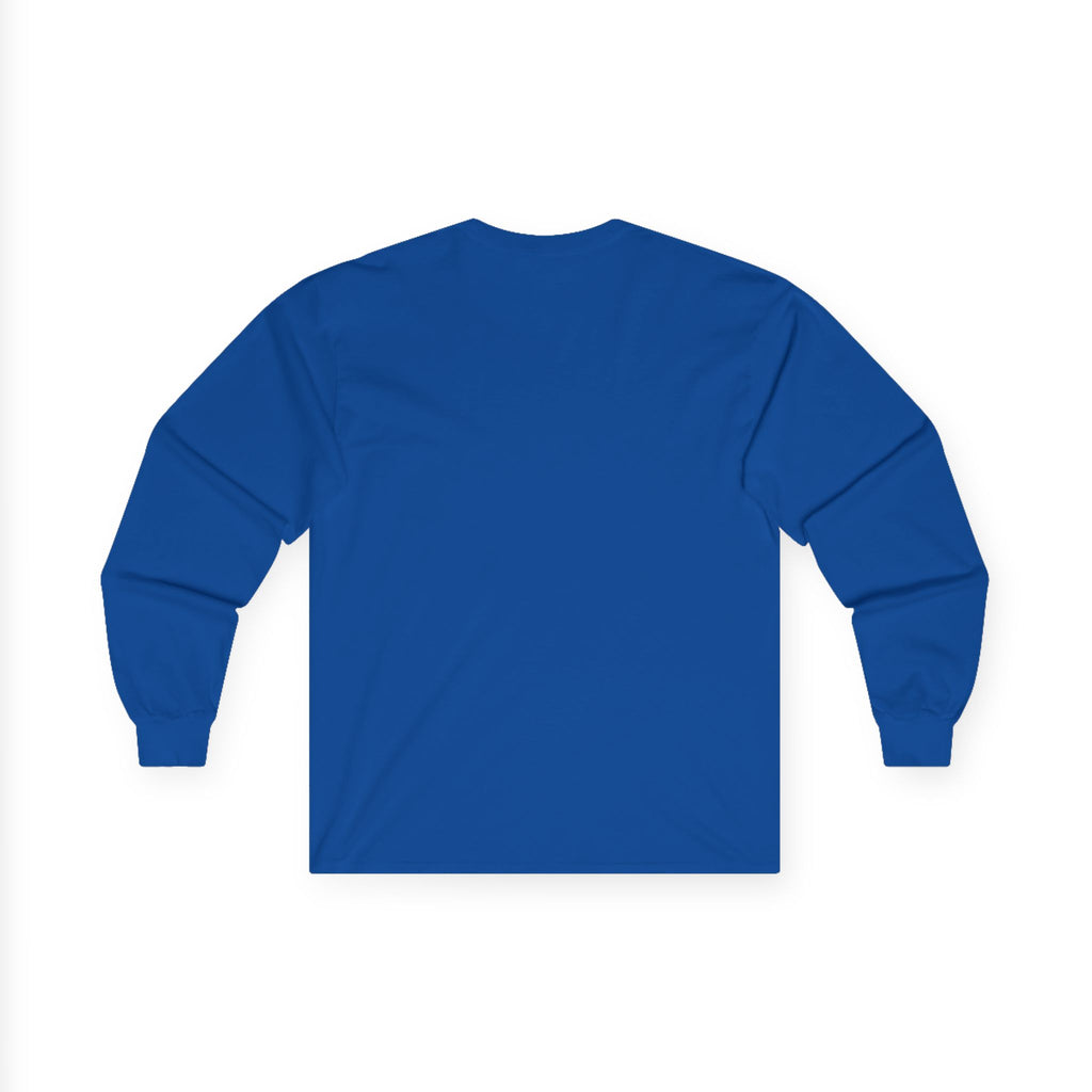For All the Goats Graphic Long Sleeve Tee — Red-Eyed Goat Design