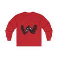 Long Sleeve Tee — Black Grunge Footprint