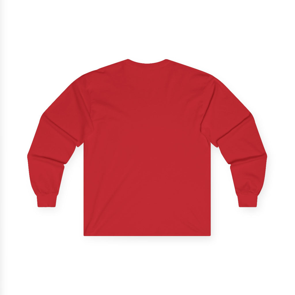 For All the Goats Graphic Long Sleeve Tee — Red-Eyed Goat Design